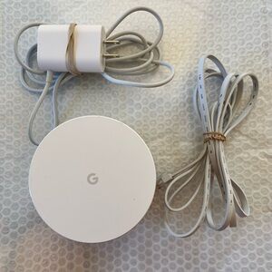Google Wifi AC-1304 First Gen Mesh Home Router White w/ Power & Ethernet Cords